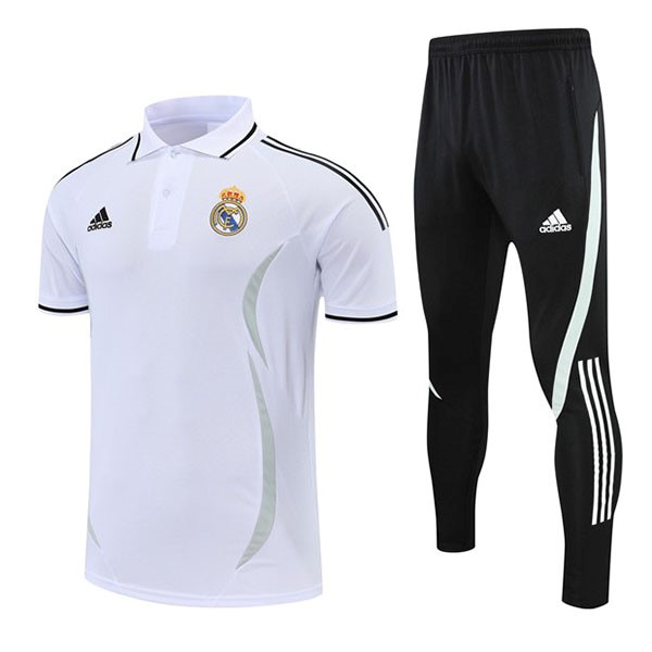 Polo Real Madrid Conjunto Completo 2022 2023 Blanco